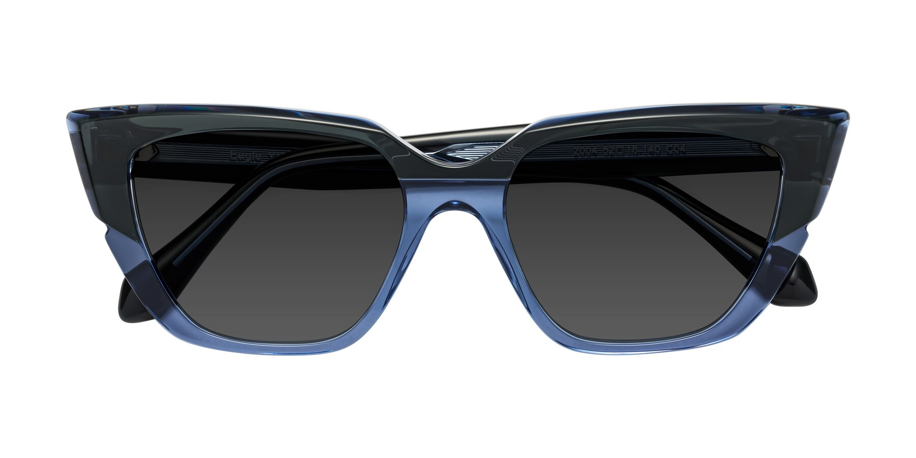 Folded Front of Eagle in Dark Green-Blue with Gray Tinted Lenses