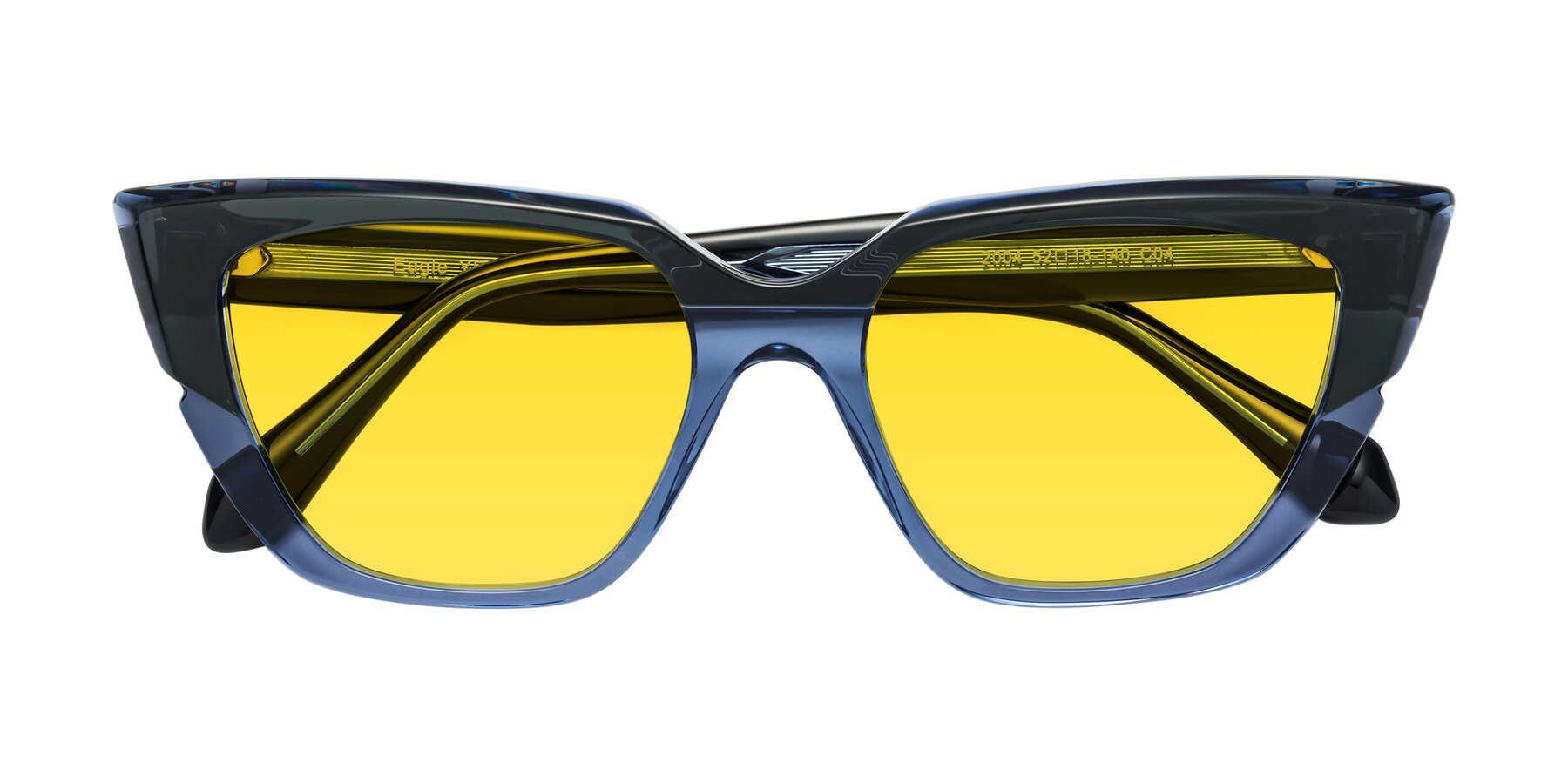Folded Front of Eagle in Dark Green-Blue with Yellow Tinted Lenses