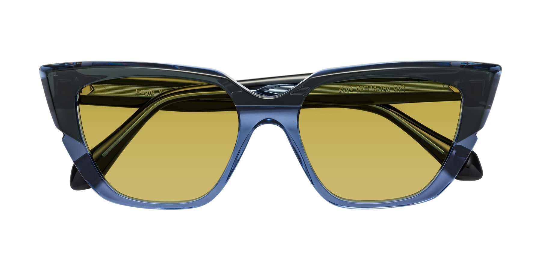 Folded Front of Eagle in Dark Green-Blue with Champagne Tinted Lenses