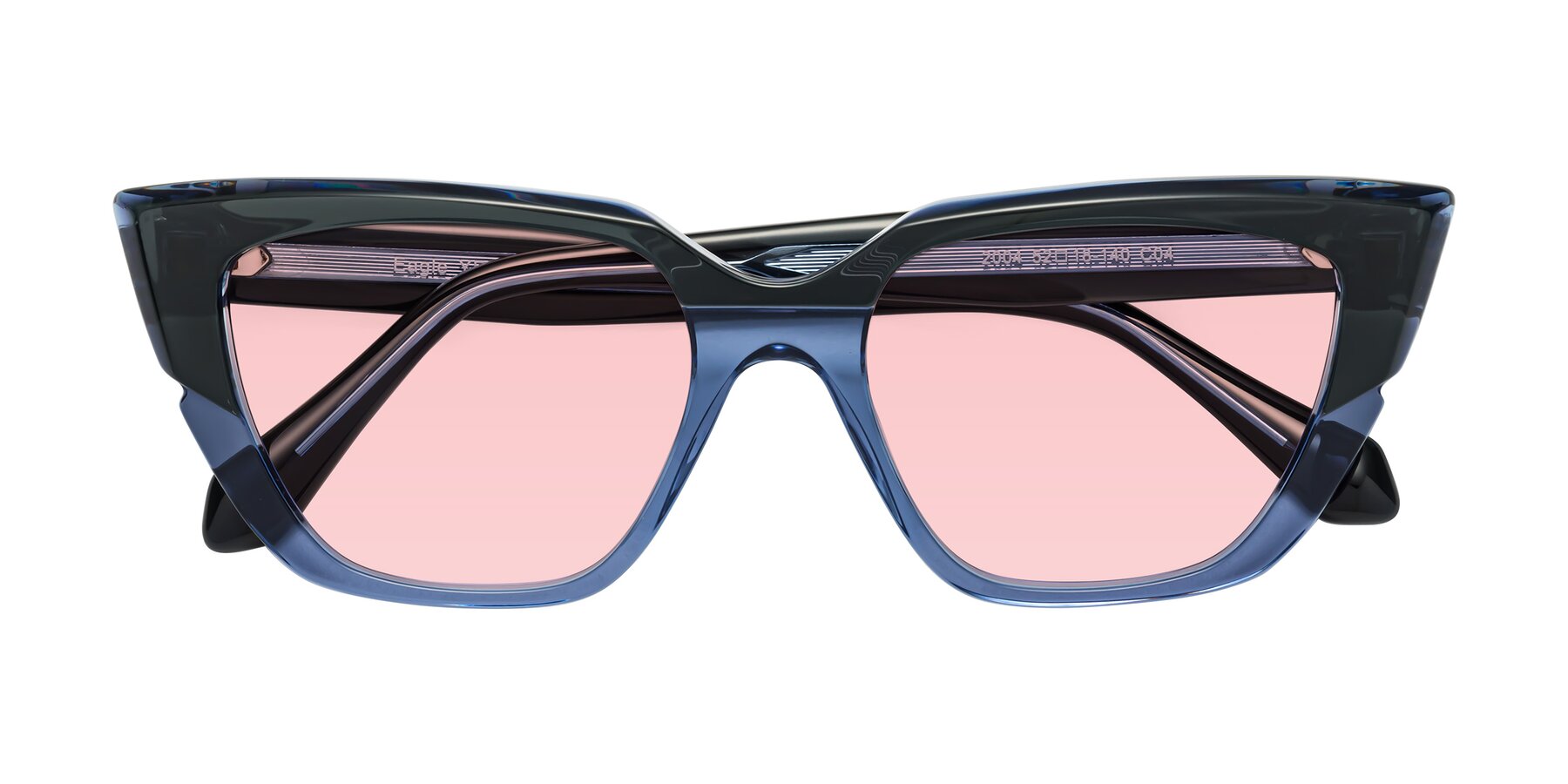 Folded Front of Eagle in Dark Green-Blue with Light Garnet Tinted Lenses