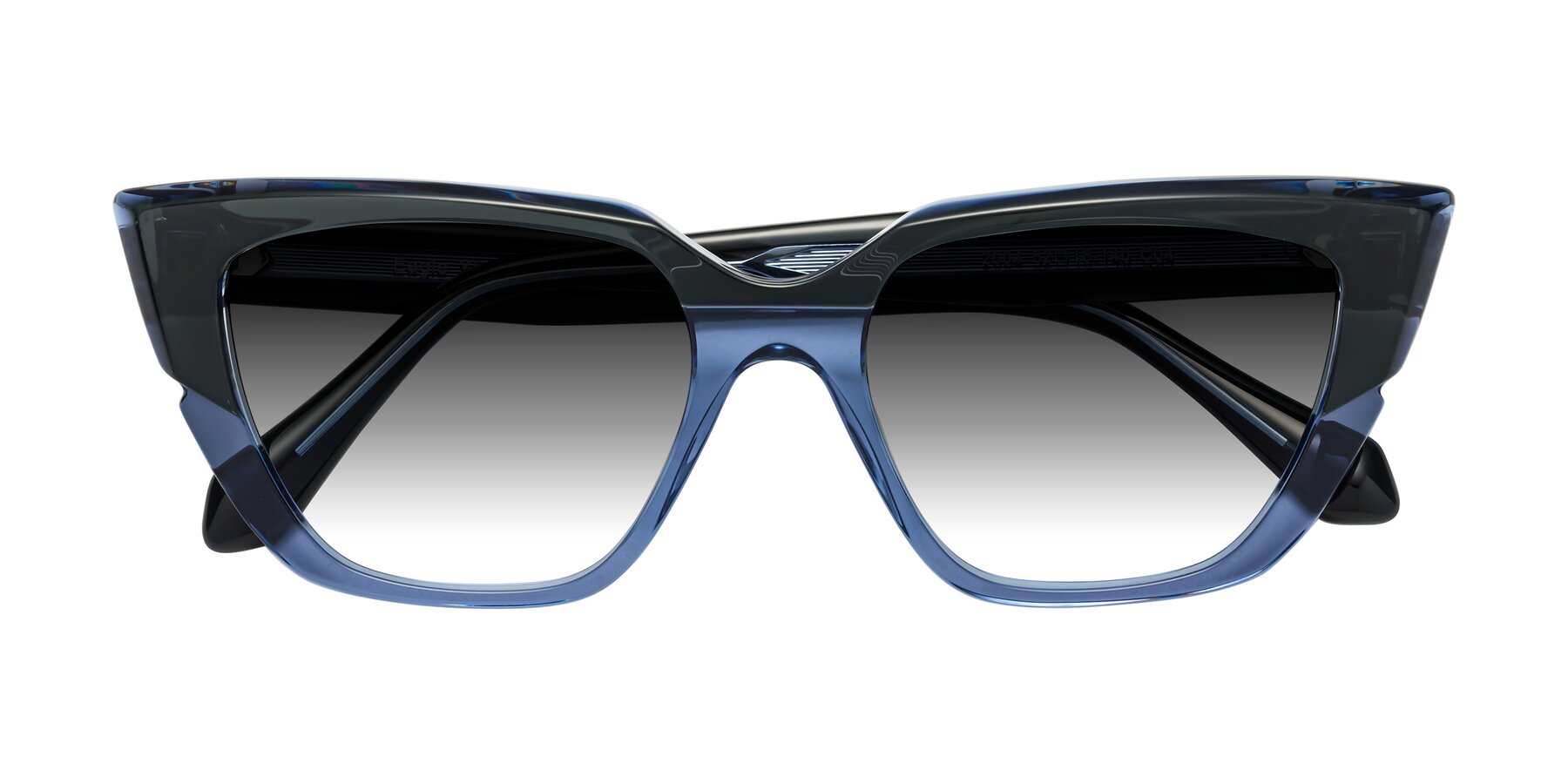 Folded Front of Eagle in Dark Green-Blue with Gray Gradient Lenses