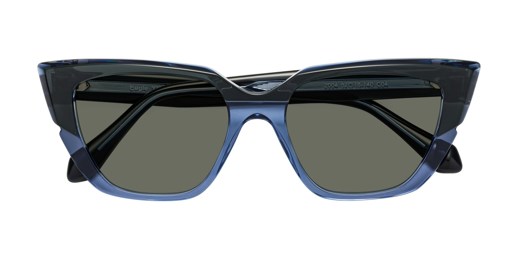 Folded Front of Eagle in Dark Green-Blue with Gray Polarized Lenses