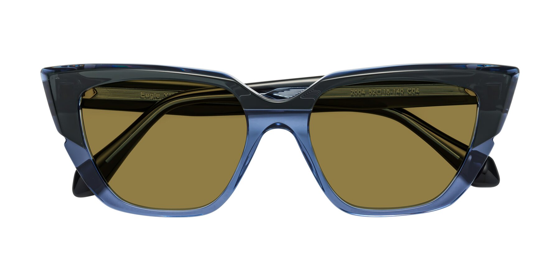 Folded Front of Eagle in Dark Green-Blue with Brown Polarized Lenses