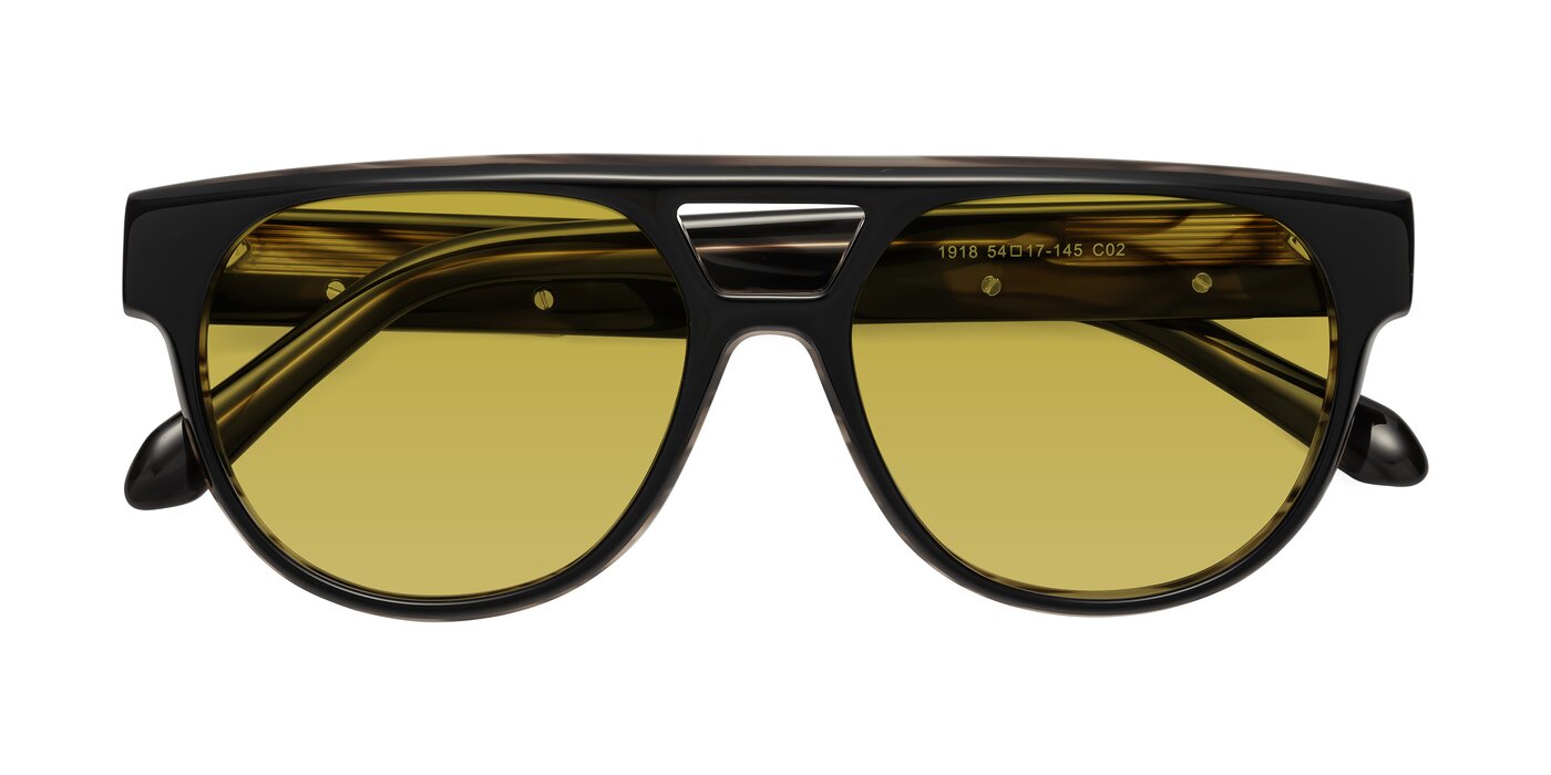 Lyon - Black / Brown Tinted Sunglasses