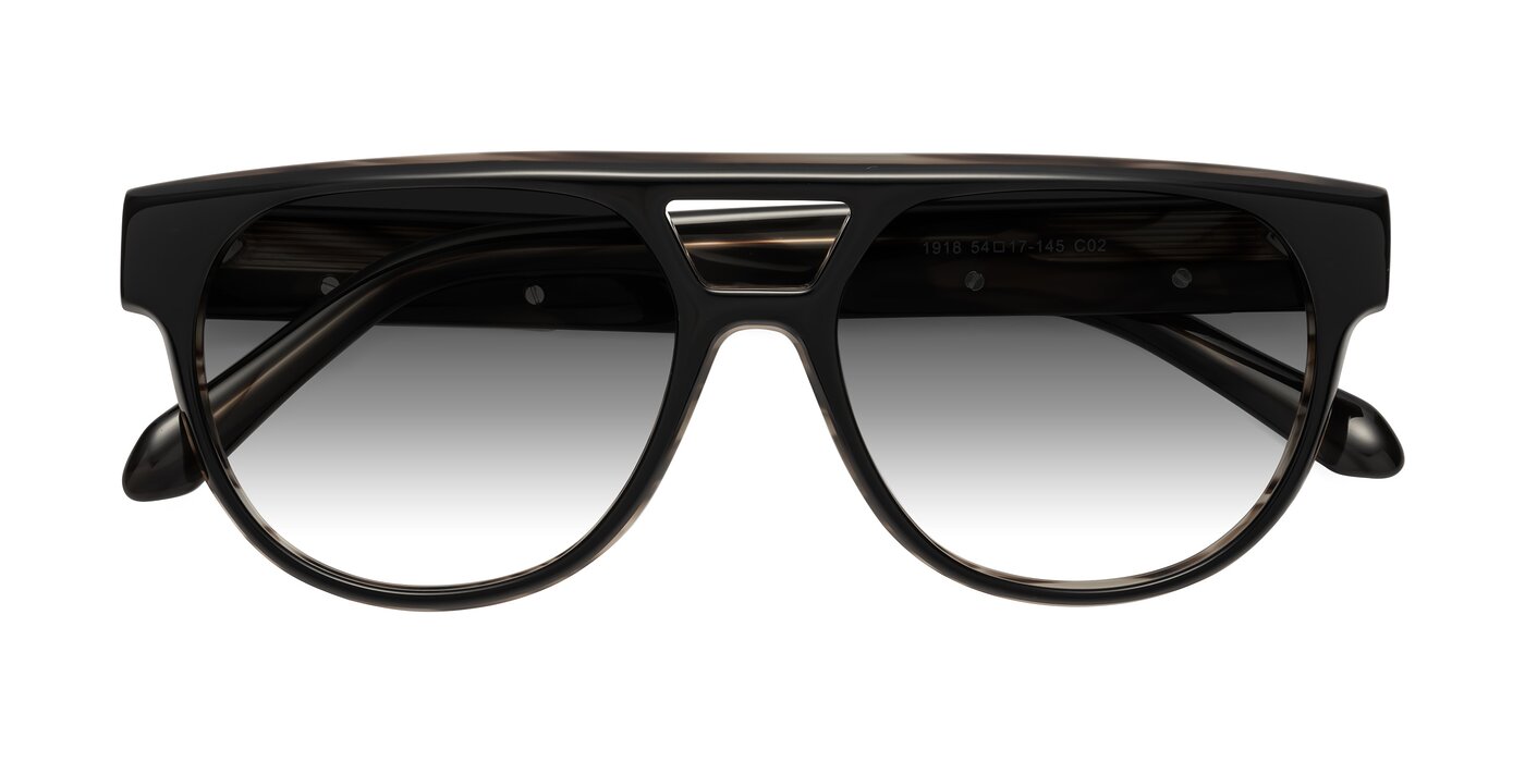 Lyon - Black / Brown Gradient Sunglasses
