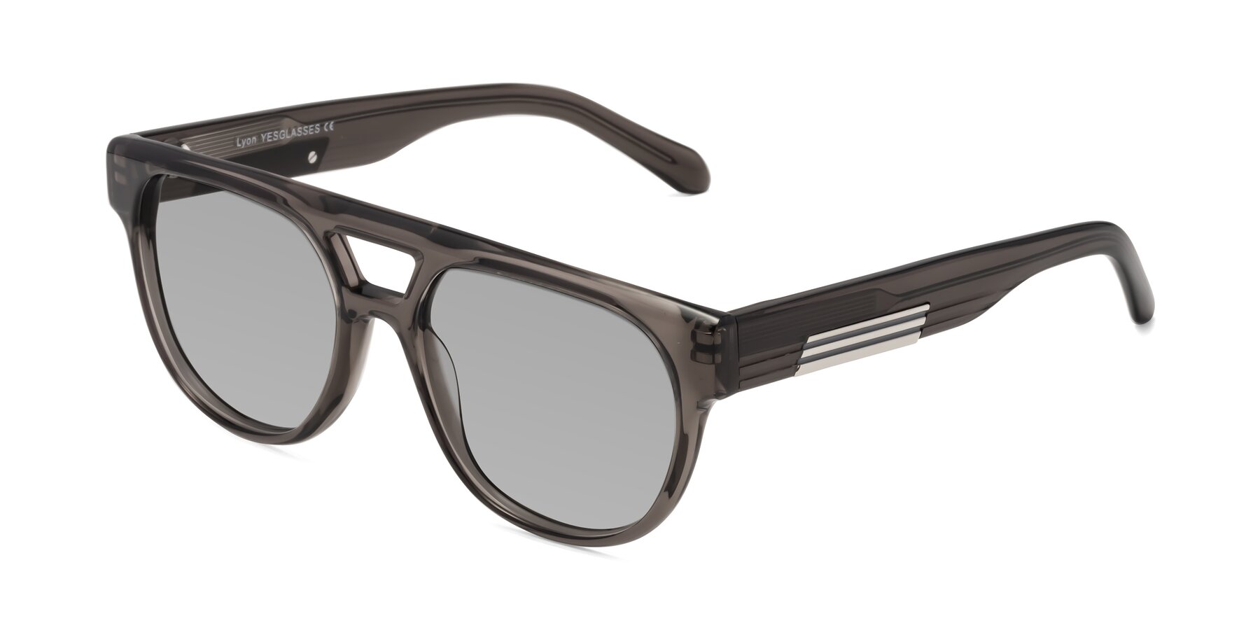 Angle of Lyon in Charcoal Gray with Light Gray Tinted Lenses