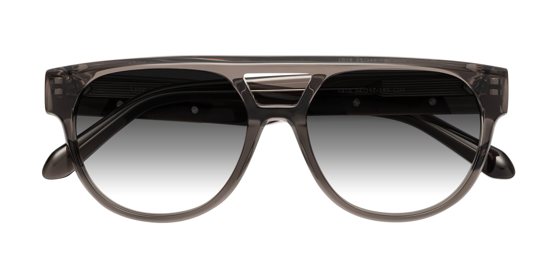 Folded Front of Lyon in Charcoal Gray with Gray Gradient Lenses