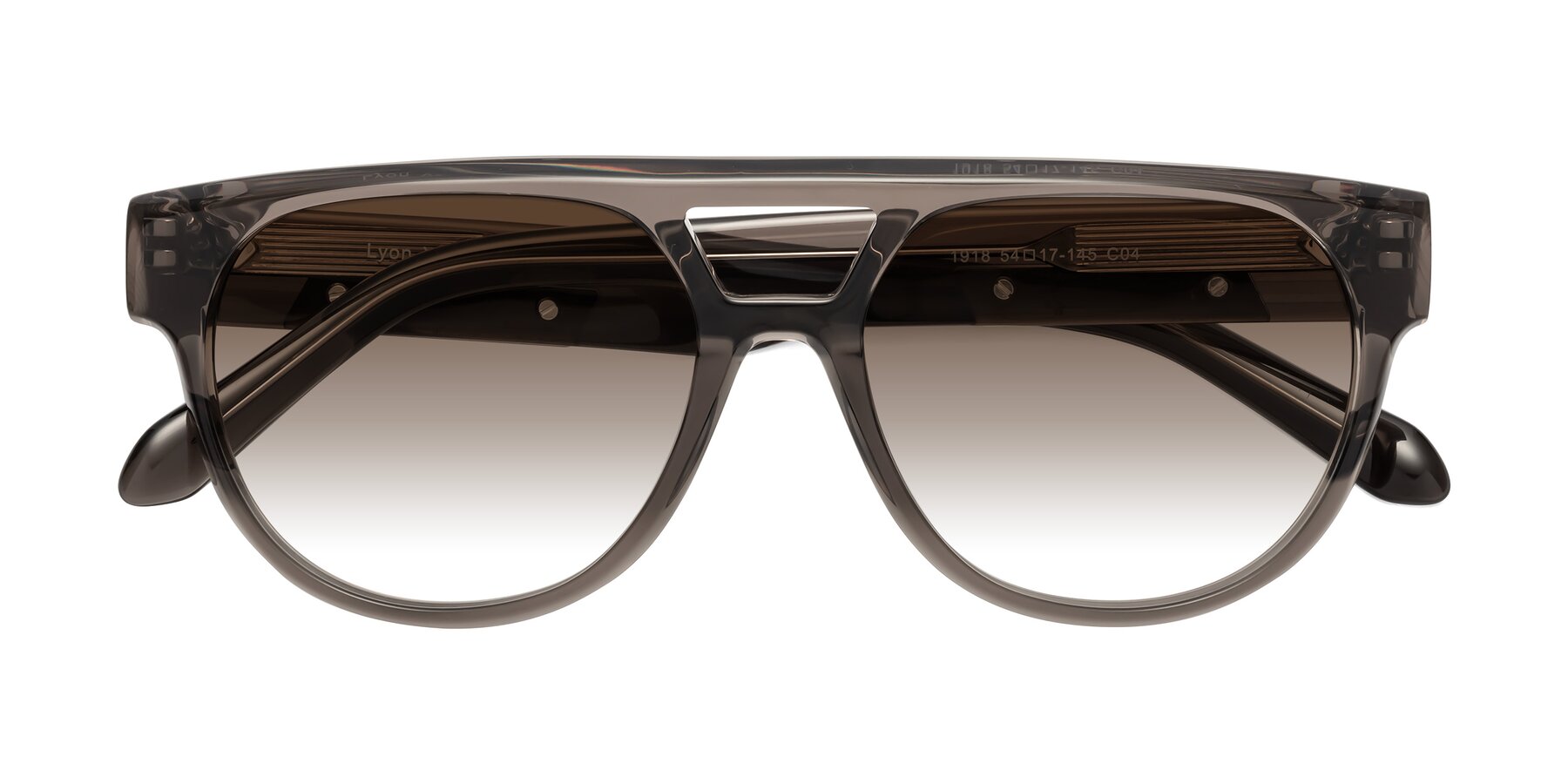 Folded Front of Lyon in Charcoal Gray with Brown Gradient Lenses