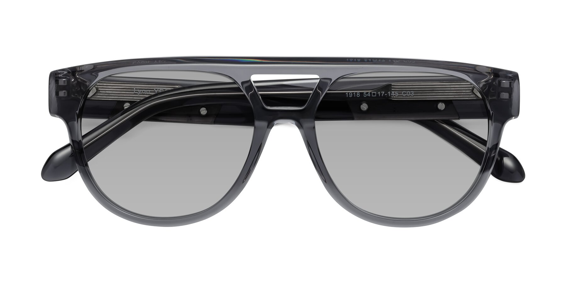 Folded Front of Lyon in Dim Gray with Light Gray Tinted Lenses