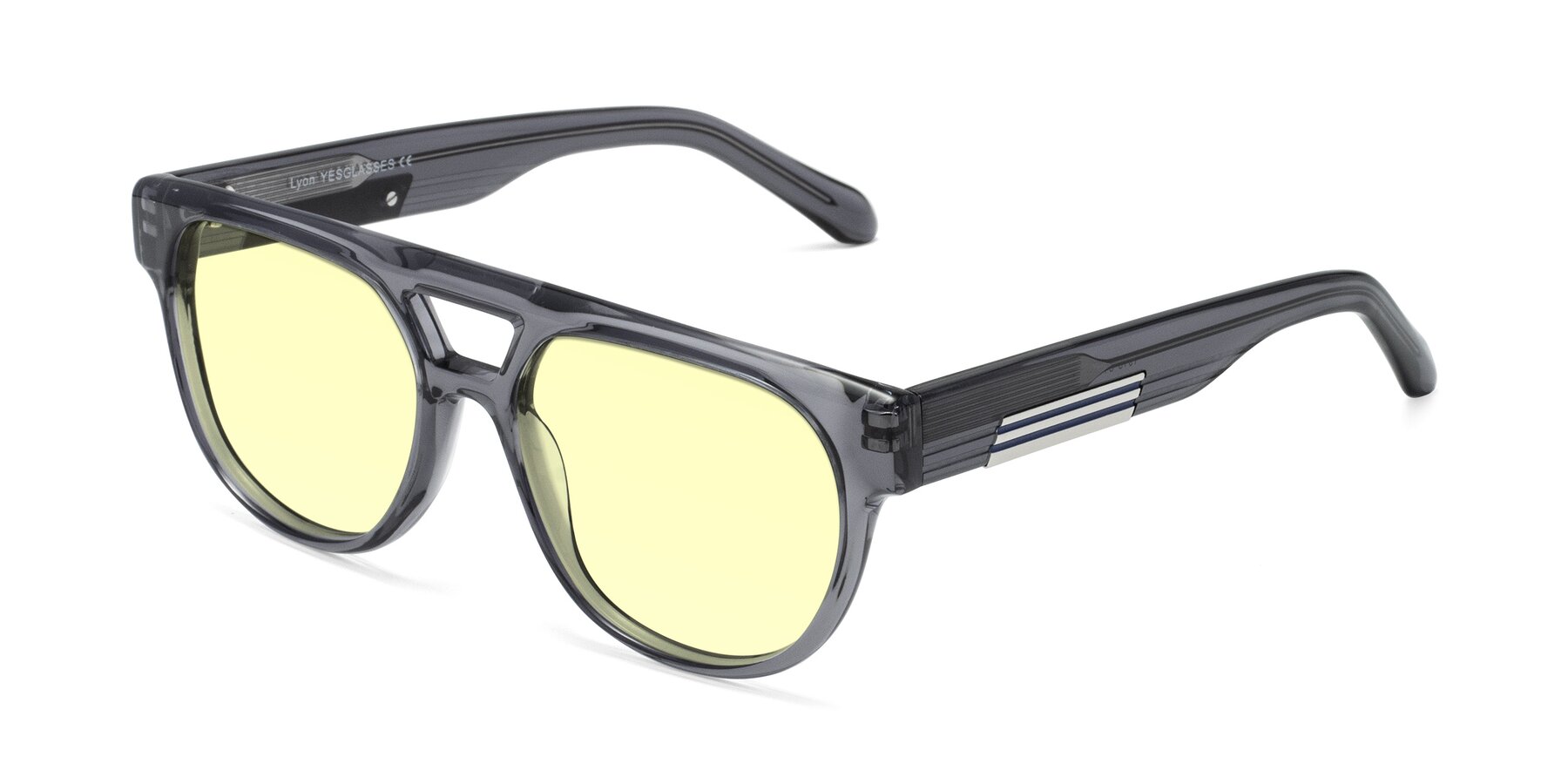 Angle of Lyon in Dim Gray with Light Yellow Tinted Lenses