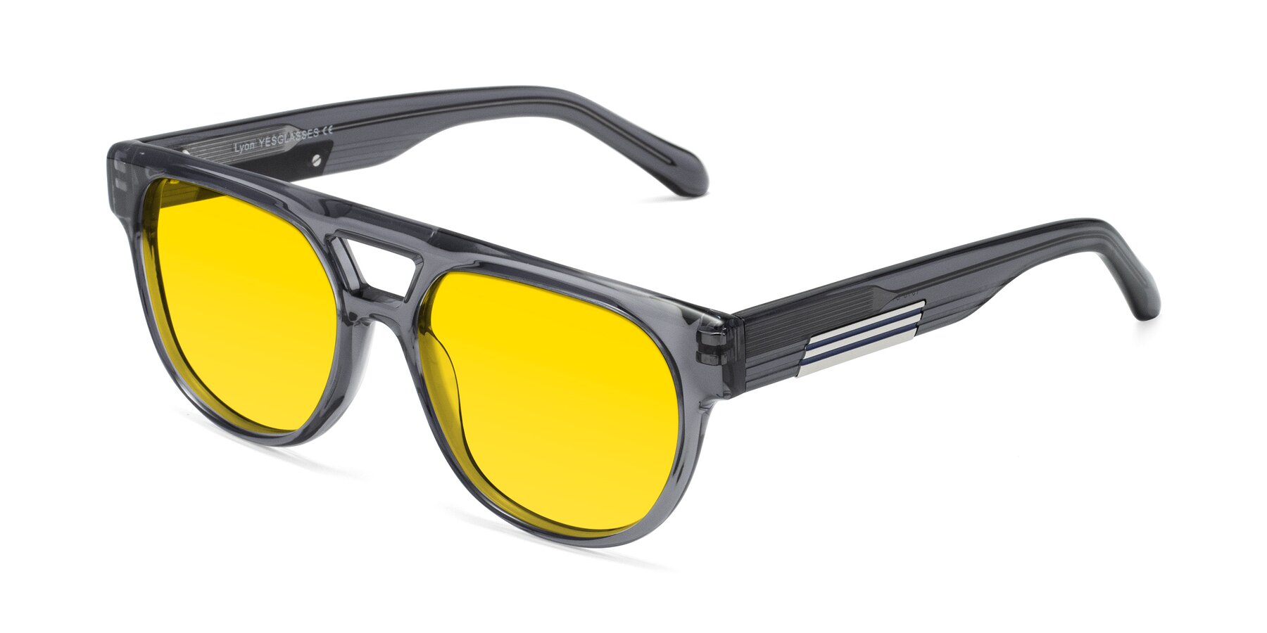 Angle of Lyon in Dim Gray with Yellow Tinted Lenses