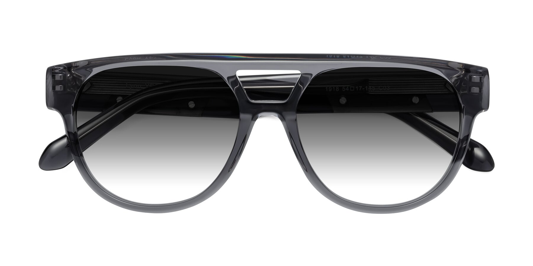 Folded Front of Lyon in Dim Gray with Gray Gradient Lenses