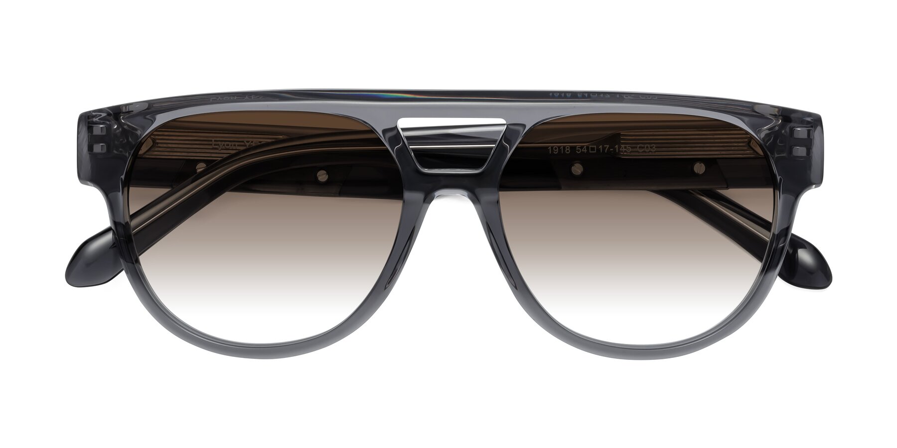 Folded Front of Lyon in Dim Gray with Brown Gradient Lenses