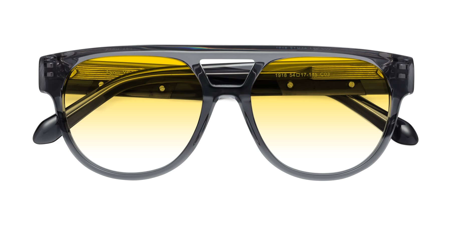 Folded Front of Lyon in Dim Gray with Yellow Gradient Lenses