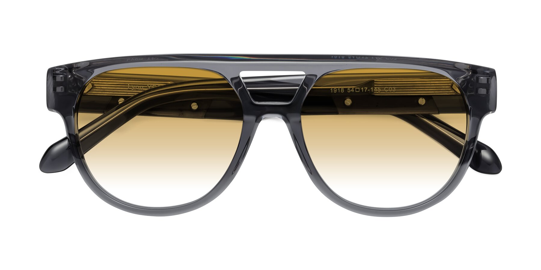 Folded Front of Lyon in Dim Gray with Champagne Gradient Lenses