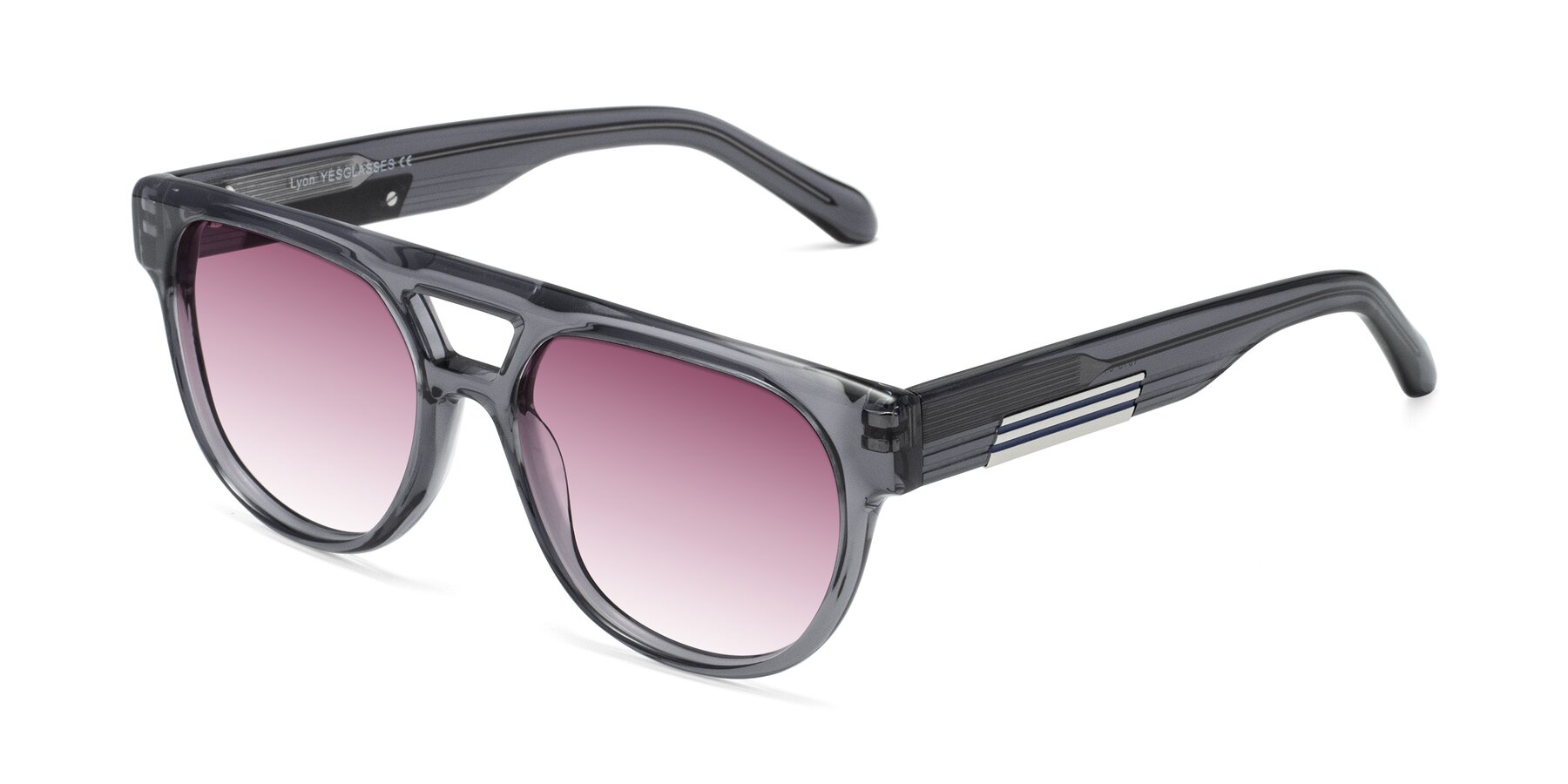 Angle of Lyon in Dim Gray with Wine Gradient Lenses