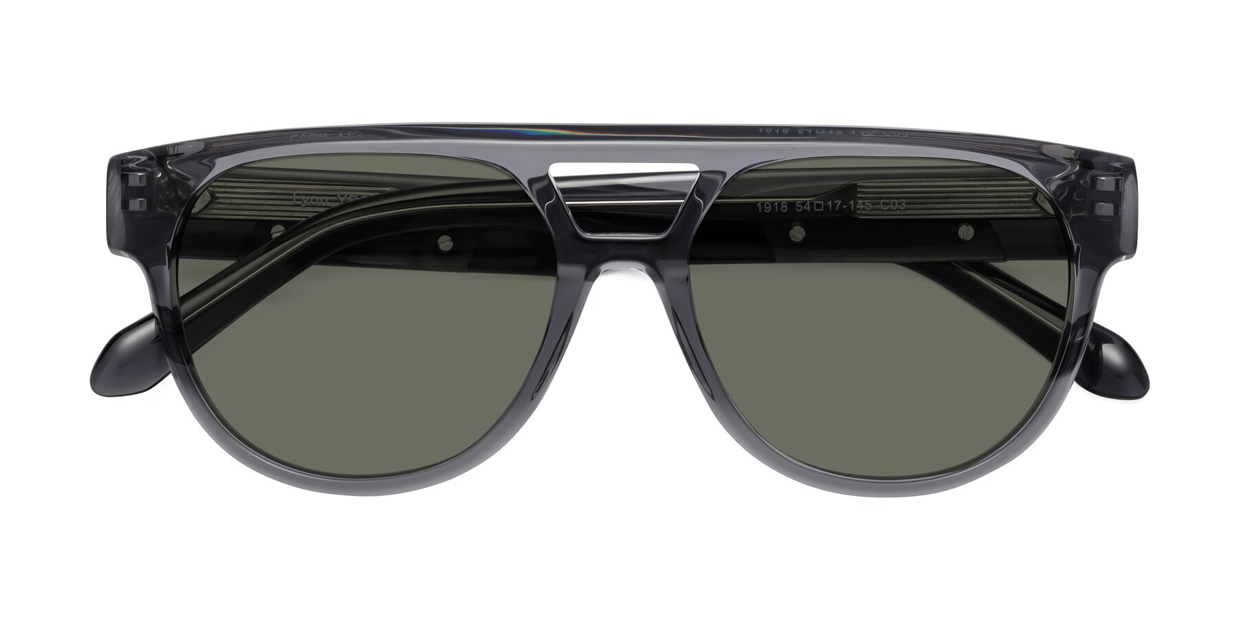 Folded Front of Lyon in Dim Gray with Gray Polarized Lenses