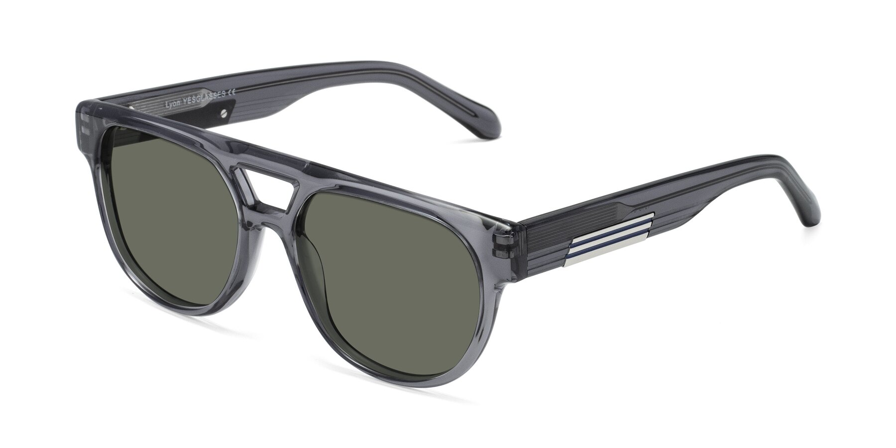 Angle of Lyon in Dim Gray with Gray Polarized Lenses