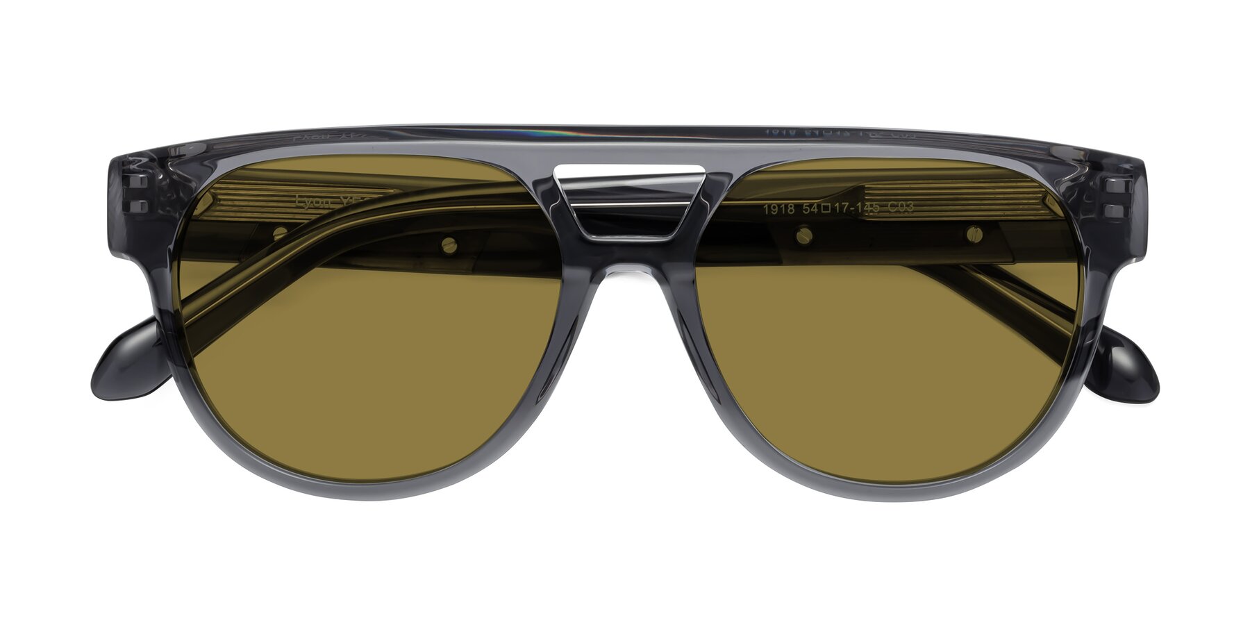 Folded Front of Lyon in Dim Gray with Brown Polarized Lenses
