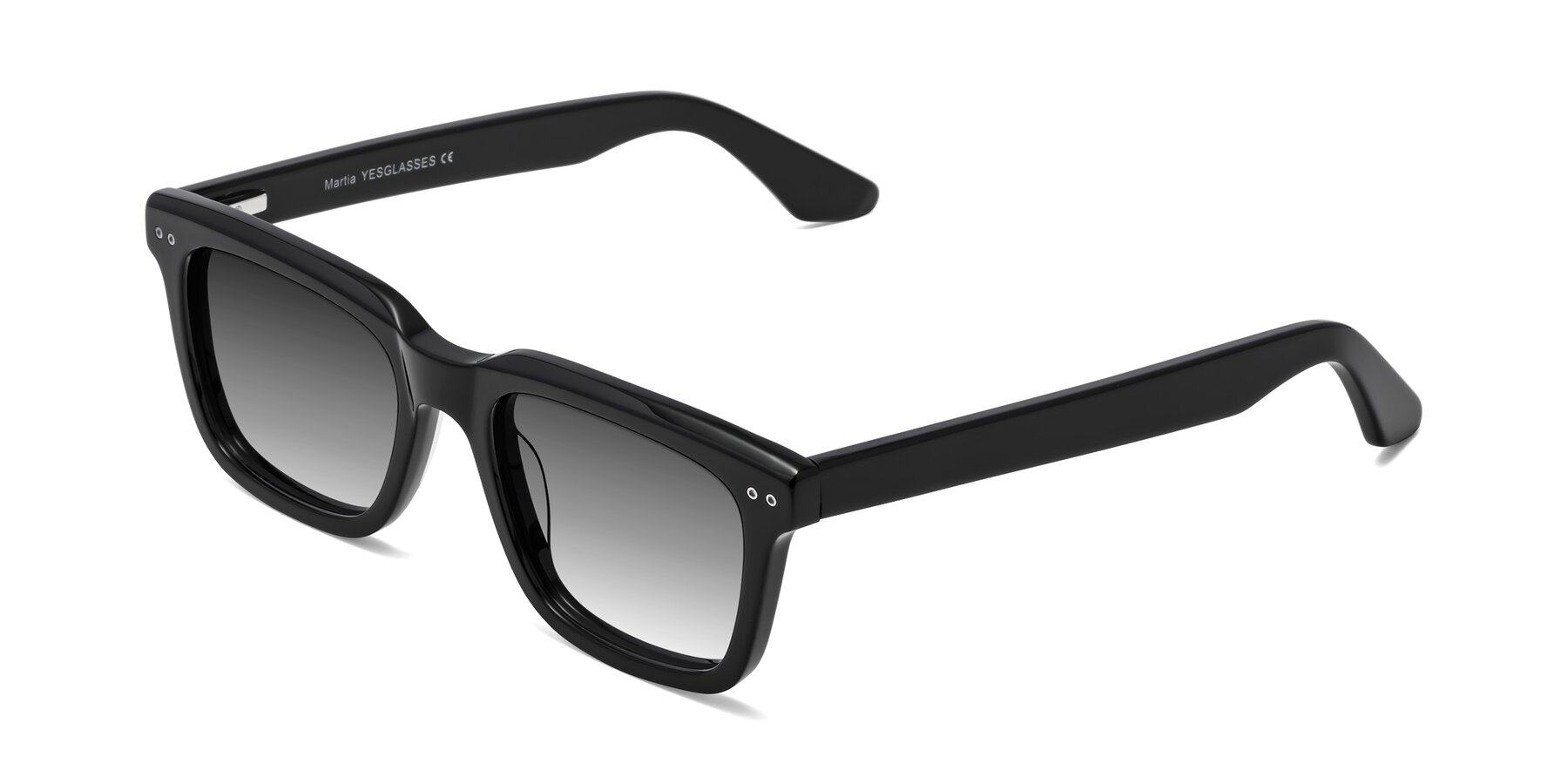 Angle of Martia in Black with Gray Gradient Lenses