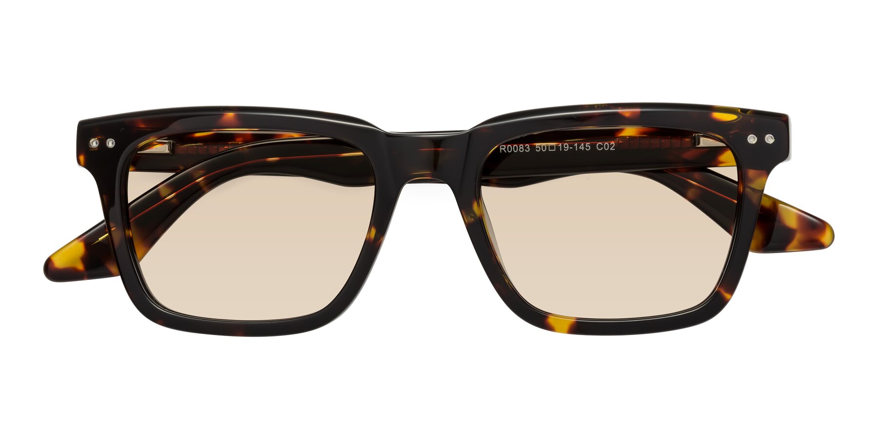 Folded Front of Martia in Tortoise with Light Brown Tinted Lenses