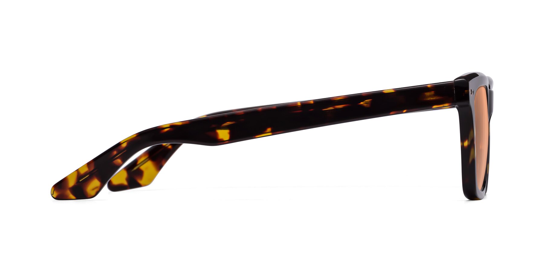 Side of Martia in Tortoise with Light Orange Tinted Lenses