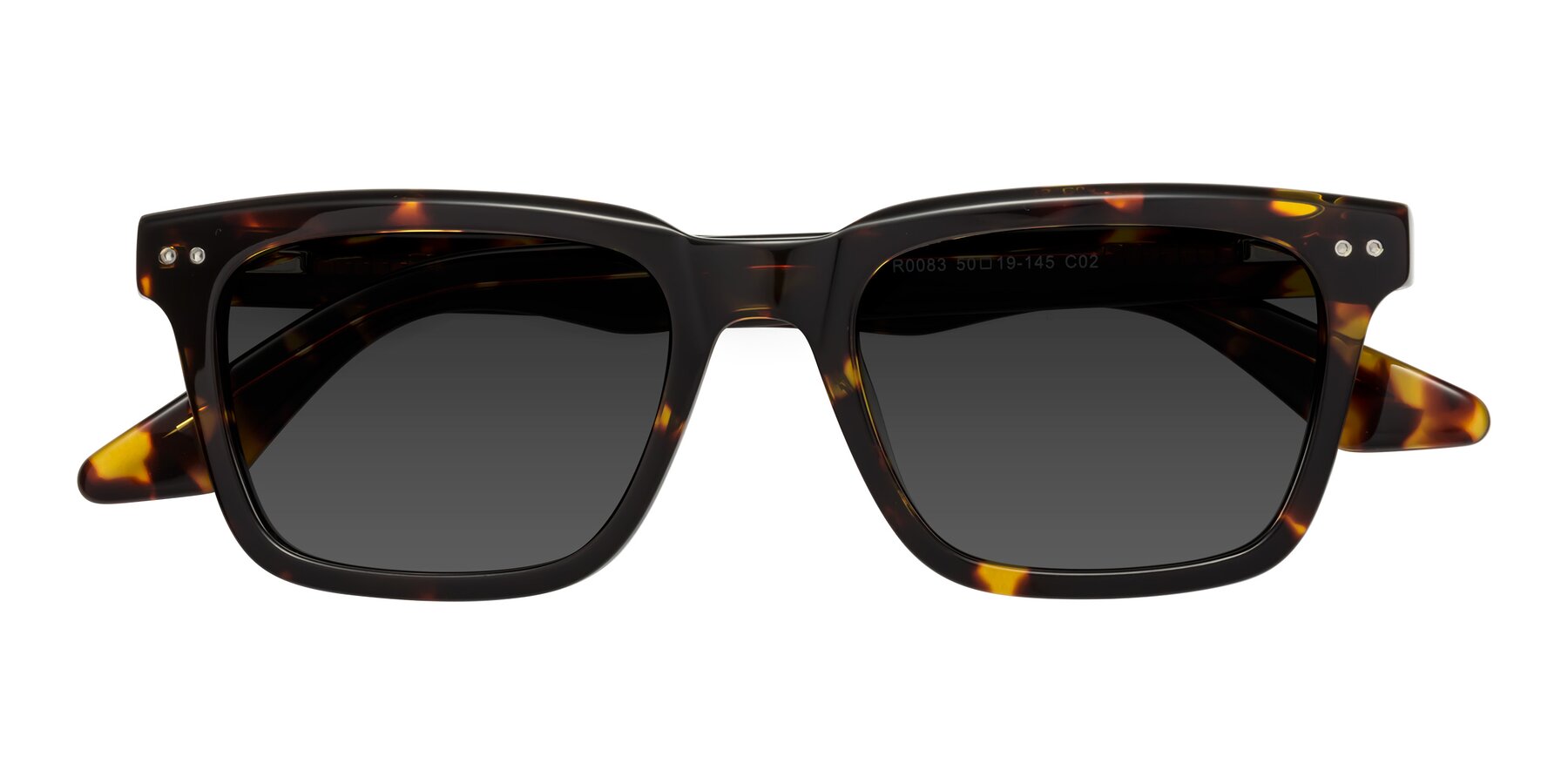 Folded Front of Martia in Tortoise with Gray Tinted Lenses