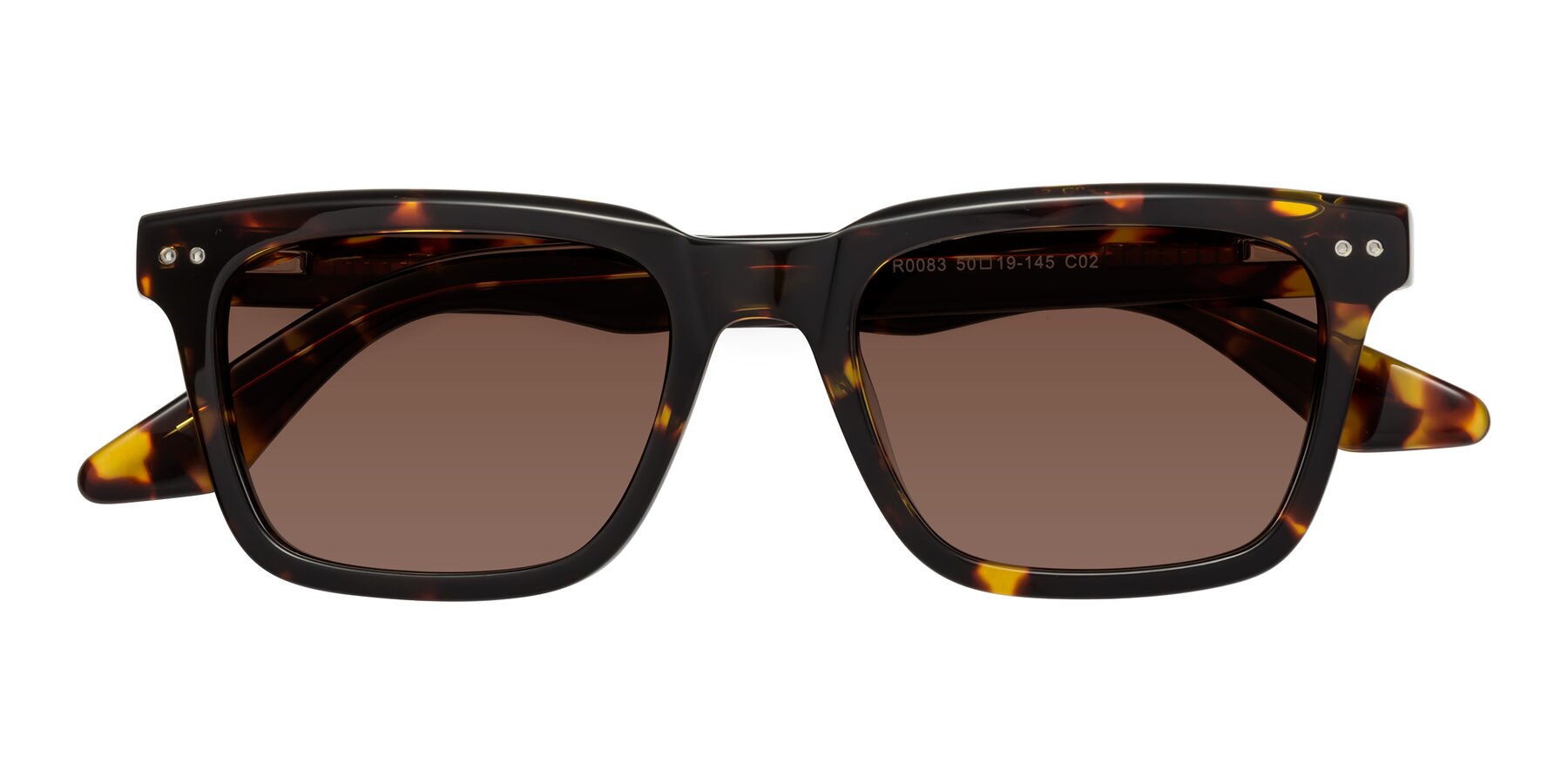 Folded Front of Martia in Tortoise with Brown Tinted Lenses