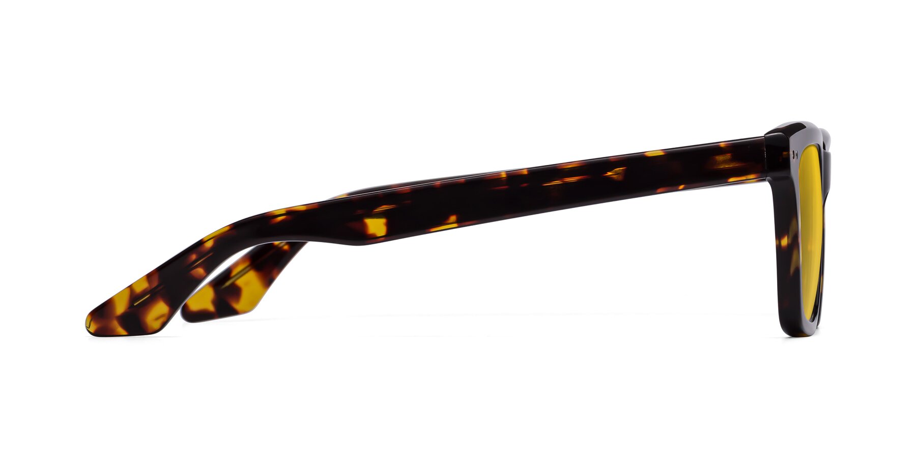 Side of Martia in Tortoise with Yellow Tinted Lenses