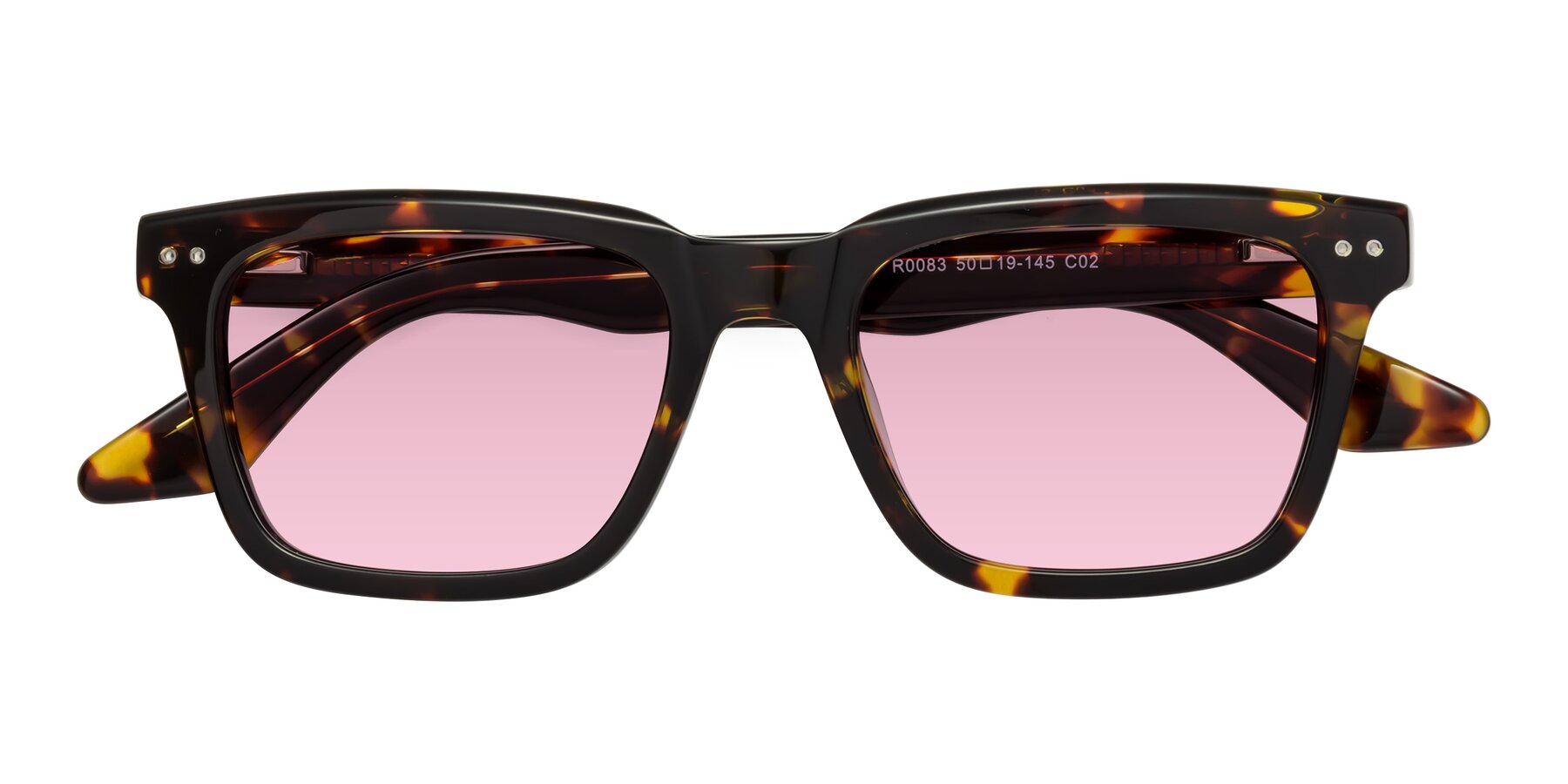 Folded Front of Martia in Tortoise with Light Wine Tinted Lenses