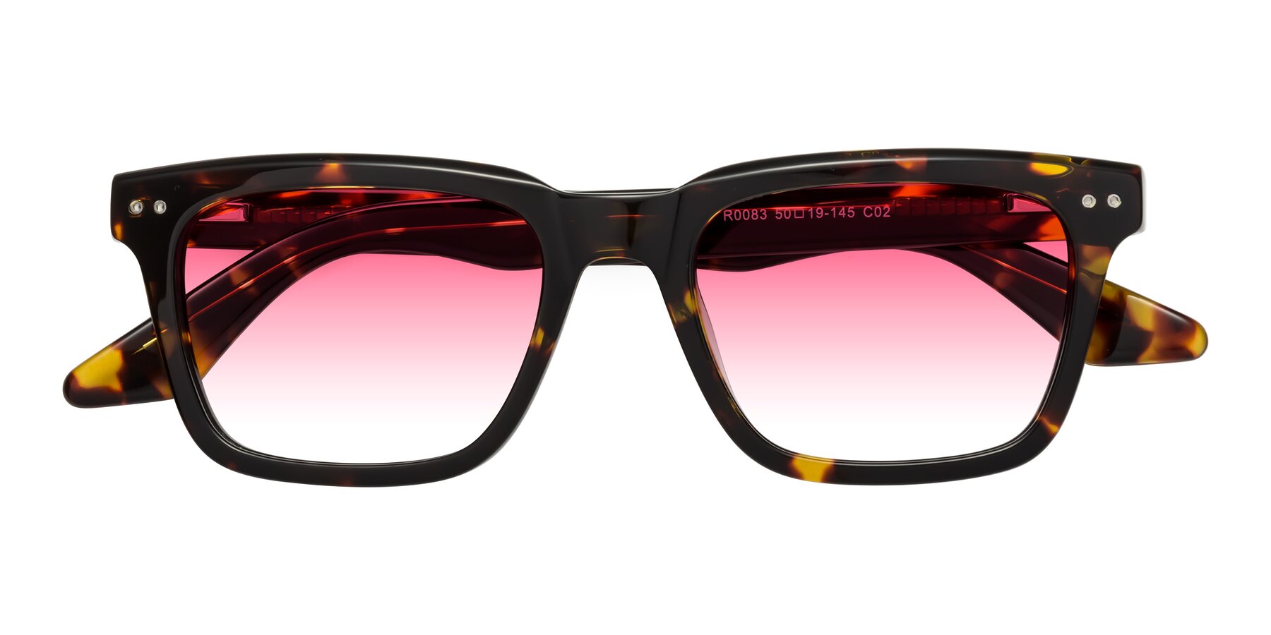 Folded Front of Martia in Tortoise with Pink Gradient Lenses