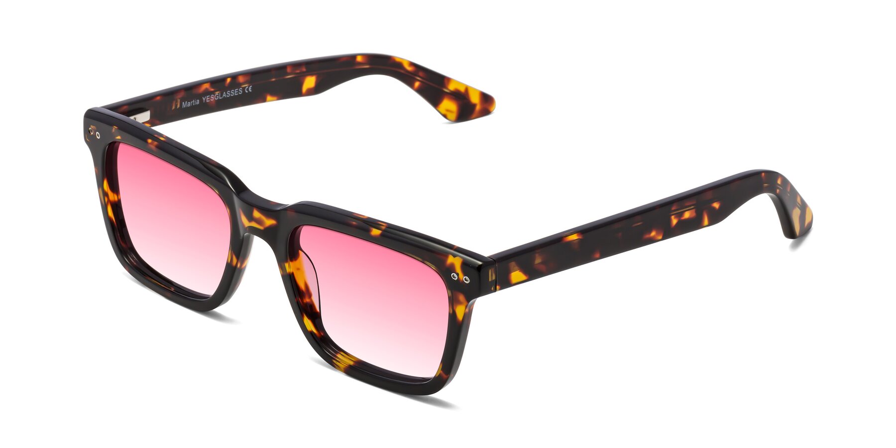 Angle of Martia in Tortoise with Pink Gradient Lenses