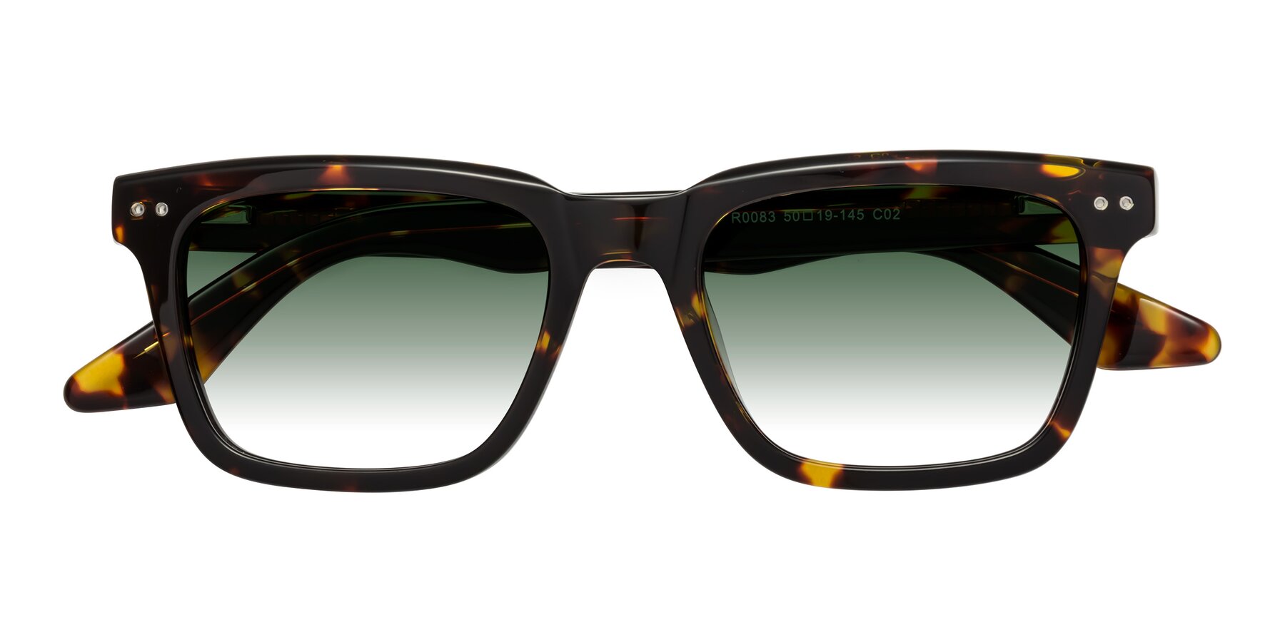 Folded Front of Martia in Tortoise with Green Gradient Lenses