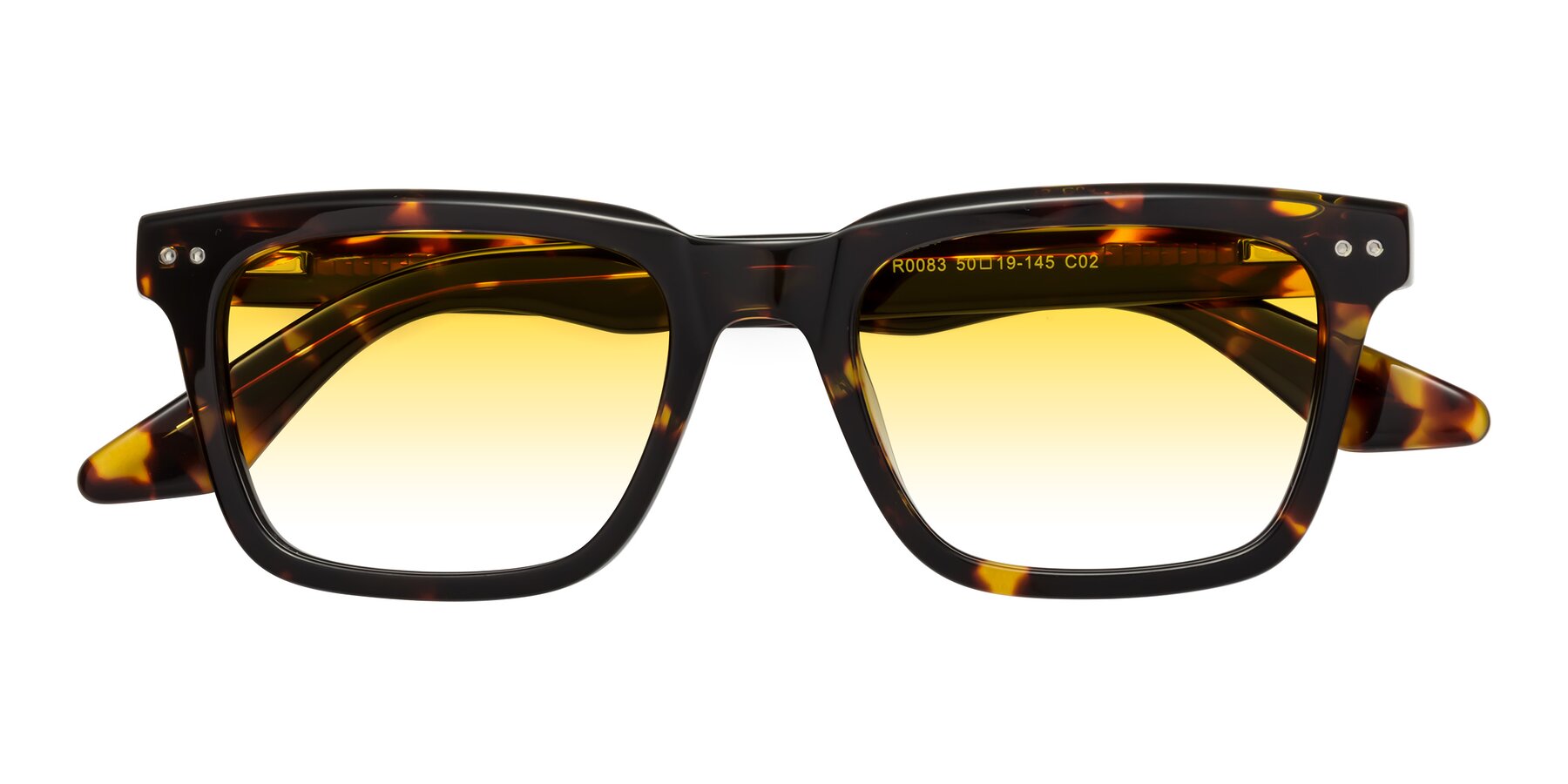 Folded Front of Martia in Tortoise with Yellow Gradient Lenses