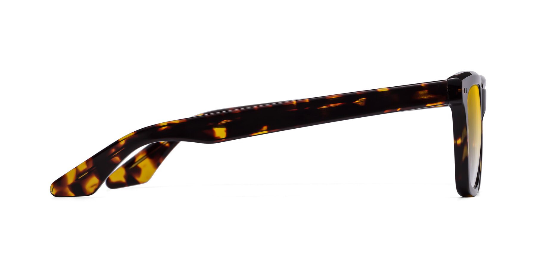 Side of Martia in Tortoise with Yellow Gradient Lenses