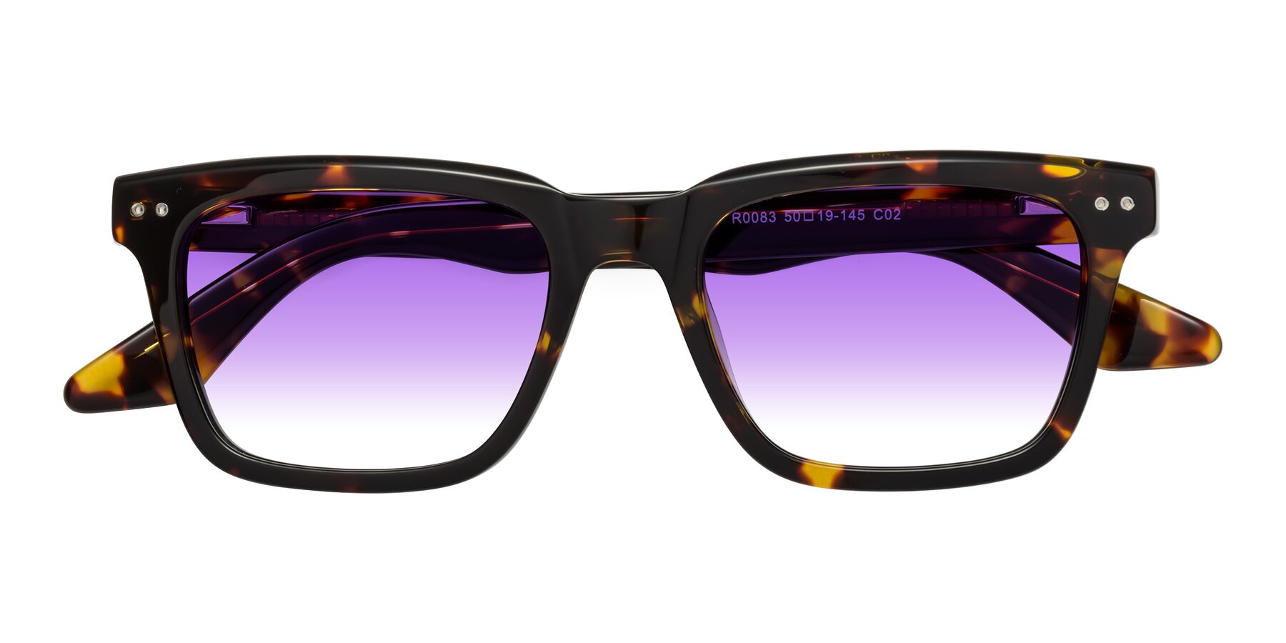 Folded Front of Martia in Tortoise with Purple Gradient Lenses