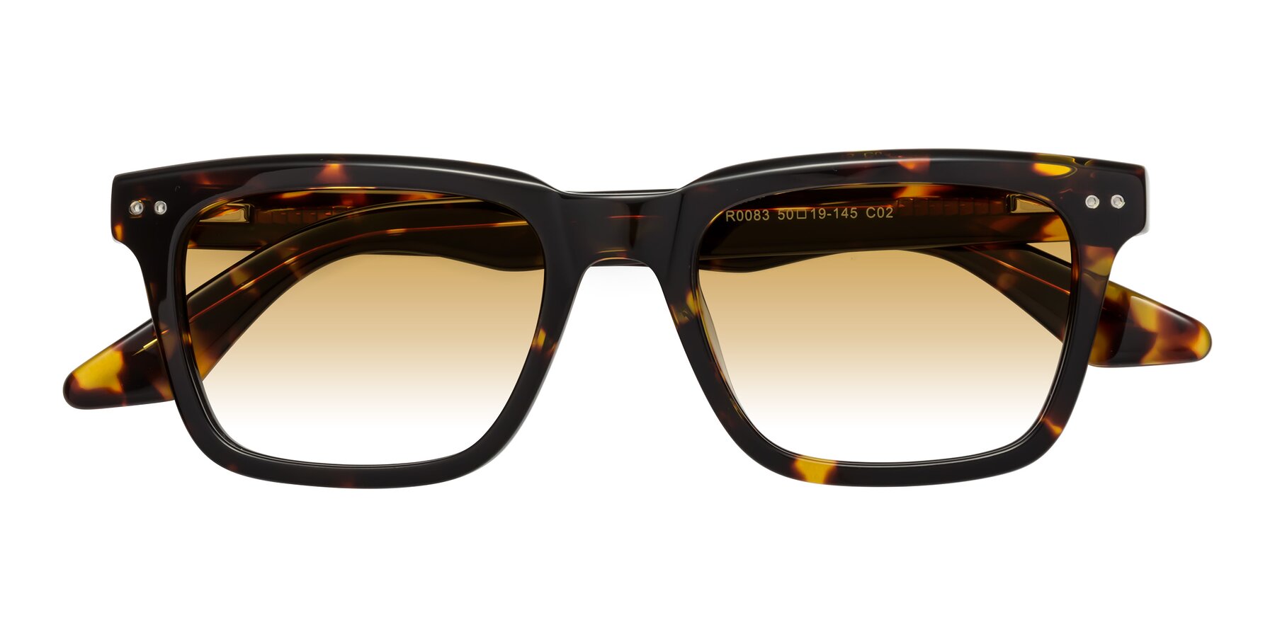 Folded Front of Martia in Tortoise with Champagne Gradient Lenses