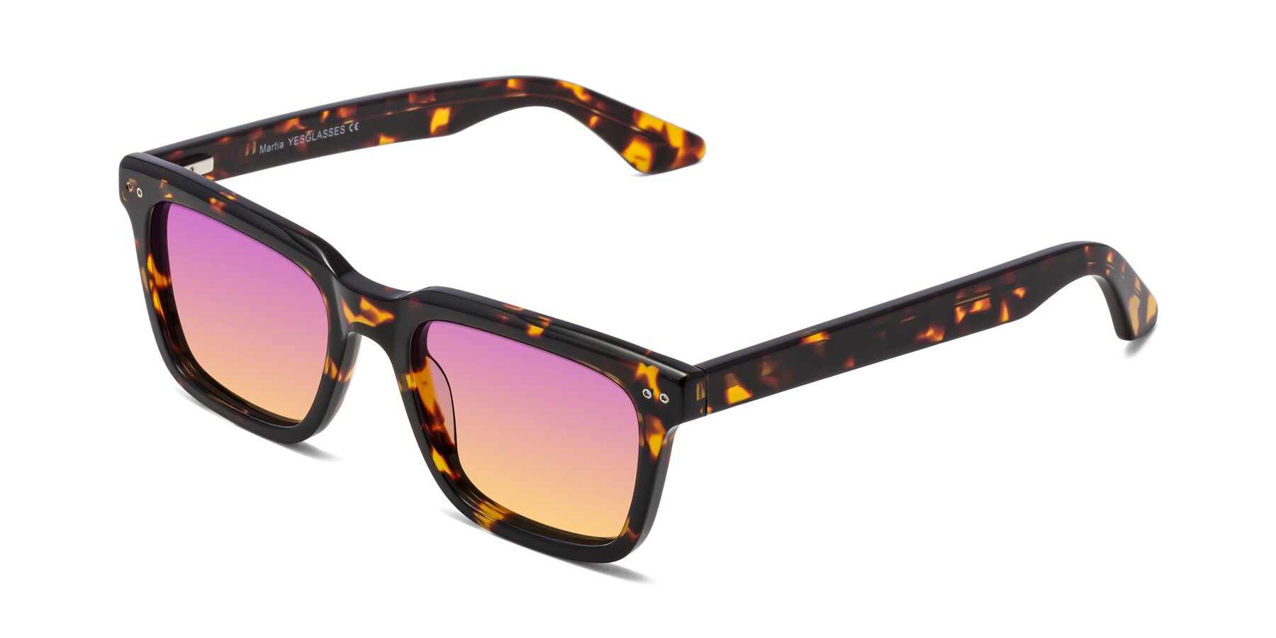 Angle of Martia in Tortoise with Purple / Yellow Gradient Lenses