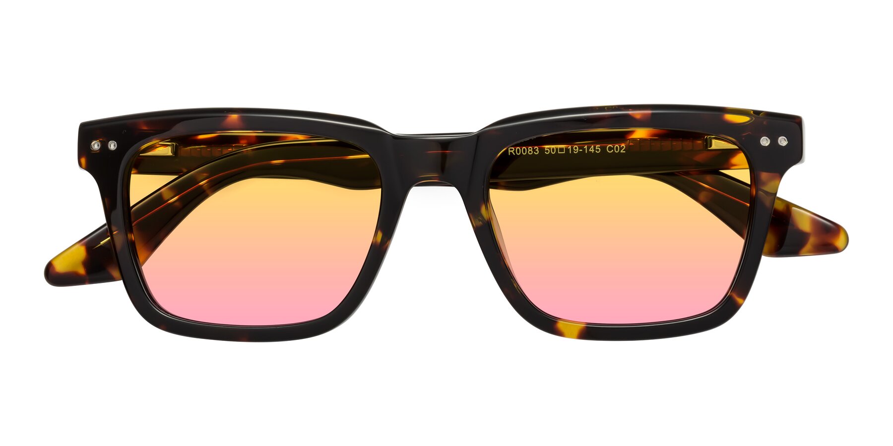 Folded Front of Martia in Tortoise with Yellow / Pink Gradient Lenses