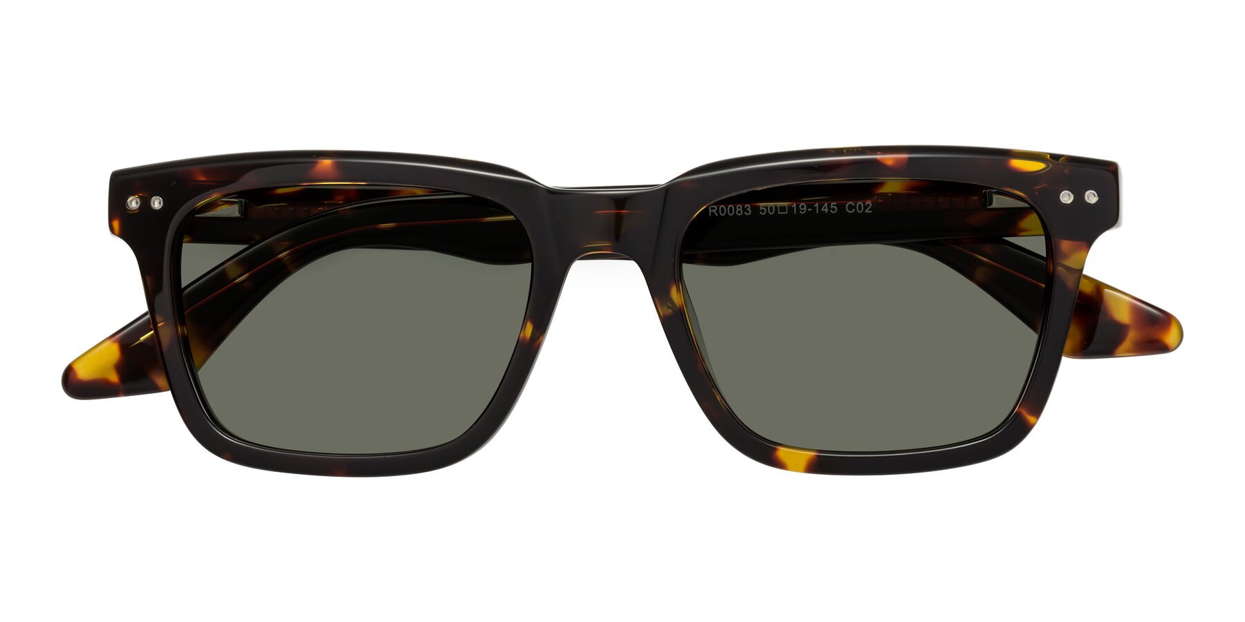 Folded Front of Martia in Tortoise with Gray Polarized Lenses