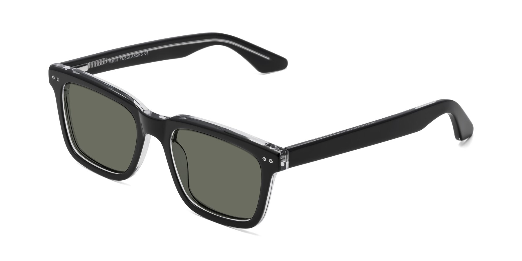 Angle of Martia in Black-Clear with Gray Polarized Lenses