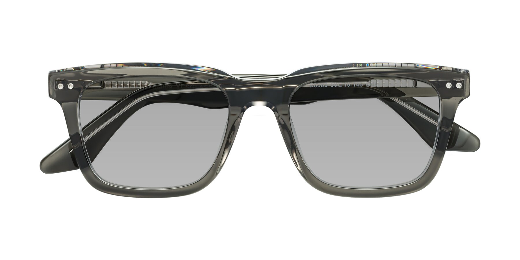 Folded Front of Martia in Gray-Clear with Light Gray Tinted Lenses