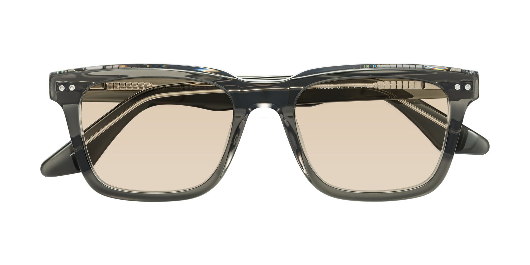 Folded Front of Martia in Gray-Clear with Light Brown Tinted Lenses