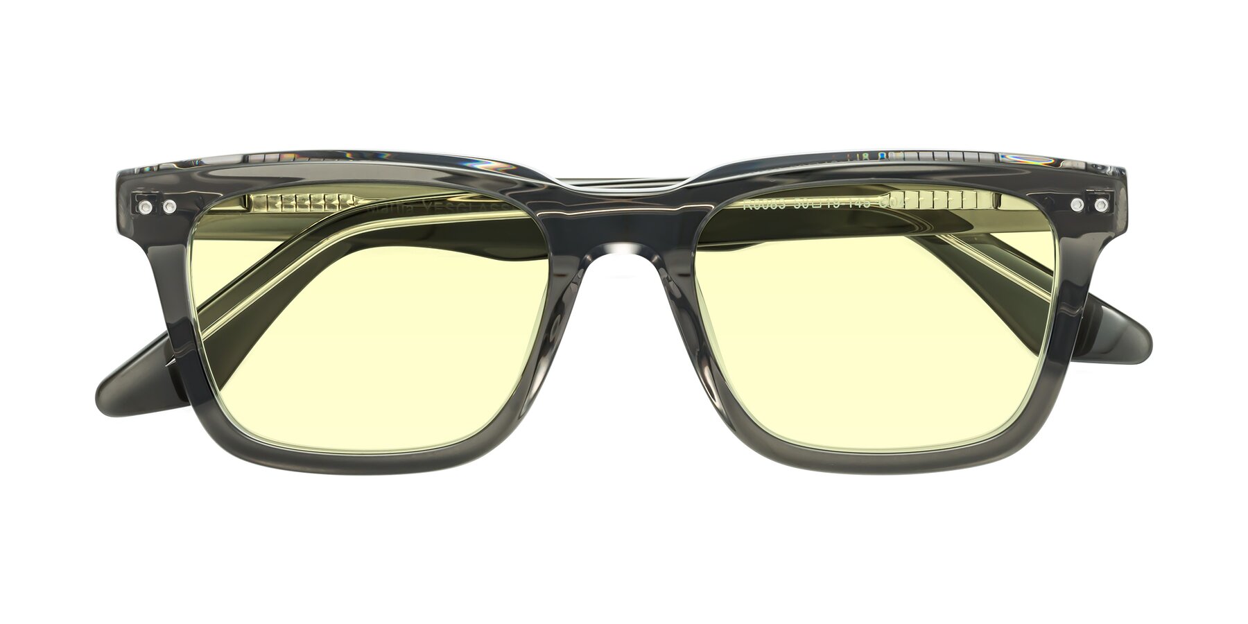 Folded Front of Martia in Gray-Clear with Light Yellow Tinted Lenses