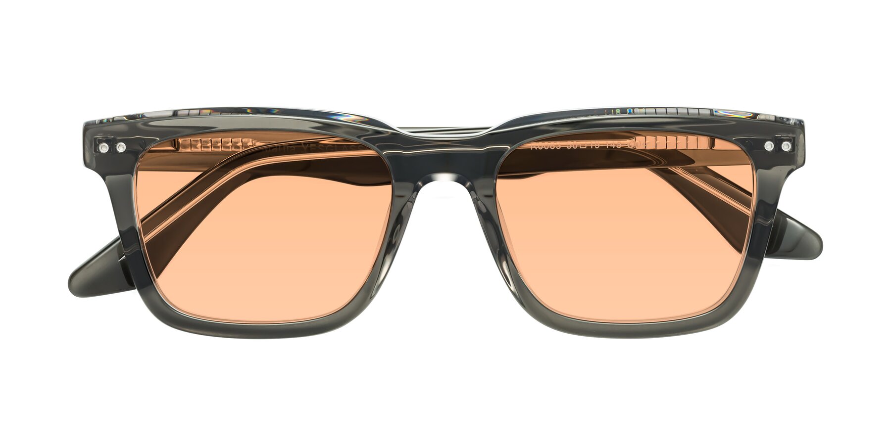 Folded Front of Martia in Gray-Clear with Light Orange Tinted Lenses