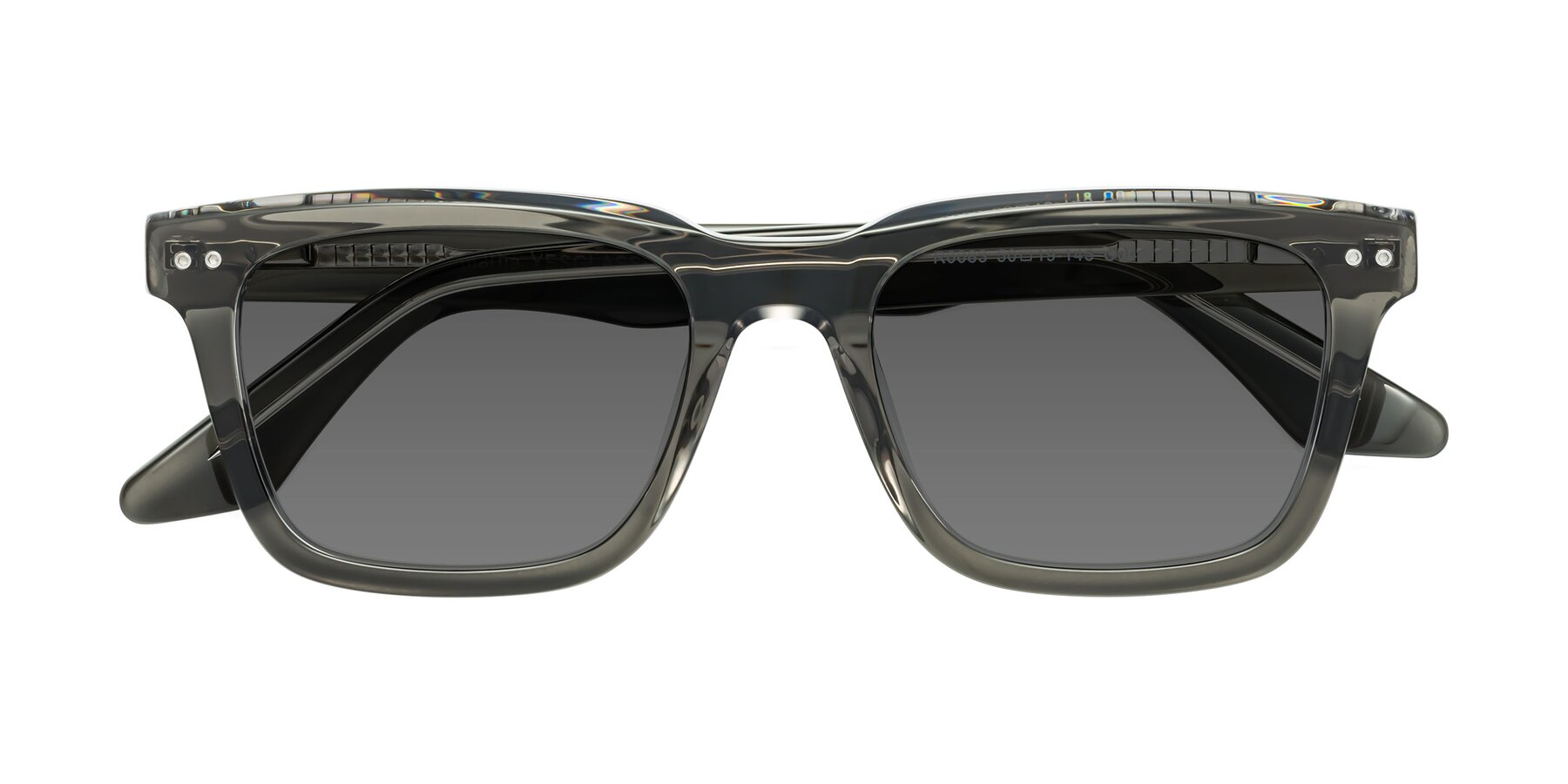 Folded Front of Martia in Gray-Clear with Medium Gray Tinted Lenses