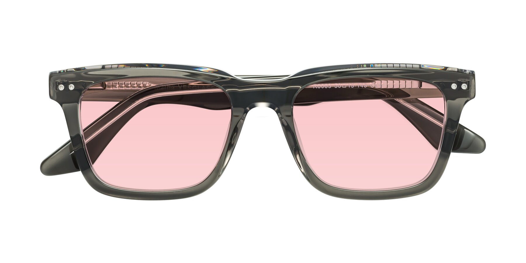 Folded Front of Martia in Gray-Clear with Light Garnet Tinted Lenses