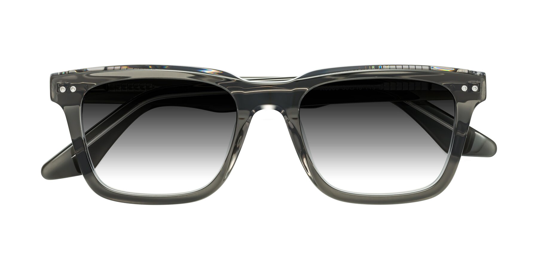 Folded Front of Martia in Gray-Clear with Gray Gradient Lenses