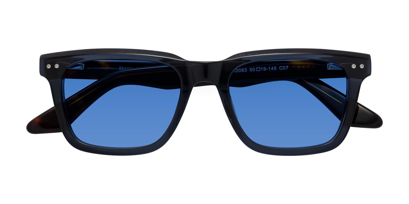 Martia - Deep Blue/Tortoise Tinted Sunglasses
