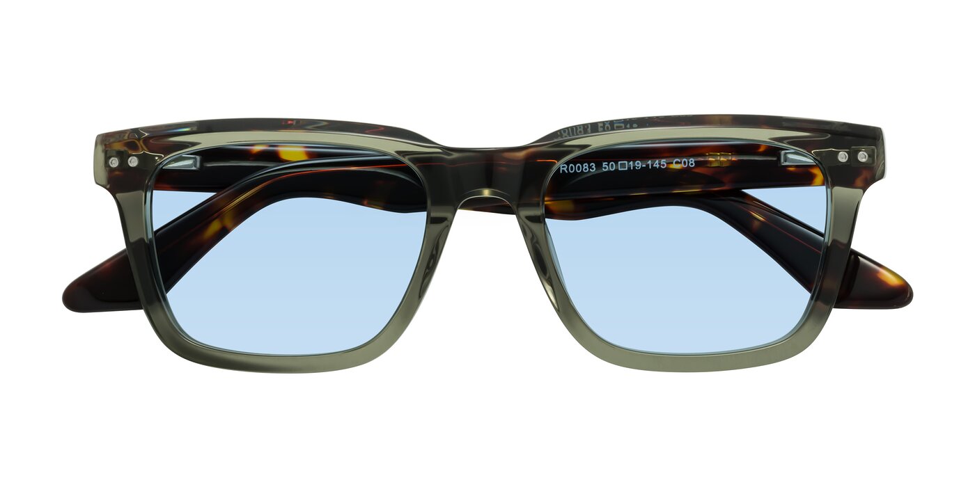 Martia - Transparent Green/Tortoise Tinted Sunglasses